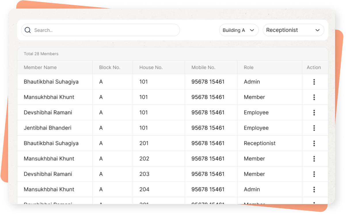 Event Management Interface